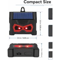 New Outdoor Animal Repeller with LED Strobe Light and Variable-Frequency Ultrasonic Waves to Repel Bats and Mice