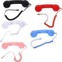 【New】Retro Phone Handset Type C Wired Telephone Handset Handheld Receiver with Mic and Speaker for Conference Call