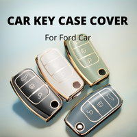 Tpu Car Key Case Cover For For Ford Focus 2 MK2 Fiesta Mondeo Galaxy Falcon Territory Ecosport Kuga Escape Key Fob Case Keychain