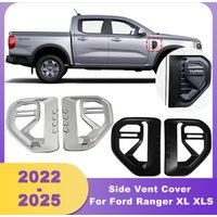 ABS Chrome Side Vent Cover Fender Guards Trim For Ford Ranger XL XLS 2022 2023 2024 2025 Sport