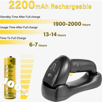 Wireless 2D QR Barcode Scanner Auto - Scan Mode with Stand for Supermarket Cashier