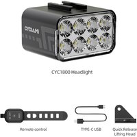 AliExpress CYCLAMI 1800 Lumen High Brightness Bicycle Light Bike Hanging Front Lamp Headlight Night Riding Flashlight Cycling Accessories