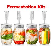 86mm/70mm Wide Mouth Mason Jar Fermentation Lid Keep Food Submerged Kit