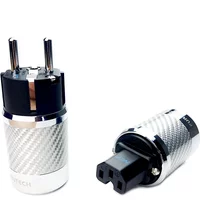 Furutech FI-50M NCF (R) Power Plug NCF Nano Crystal Carbon Fiber Rhodium Plating US / EU Power Plug 10A 250V/15A 125V IEC Plug