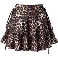 New Summer for Women Fashion Leopard Print Skirt Outdoor Versatile High Waist Slim Fit Elastic Waist Short Skirt Goods In Stock