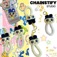 New Bandai Tamagotchi Nylon Phone Lanyard, Cute Plush Cartoon Backpack Charm, Kawaii Trendy Bag Pendant