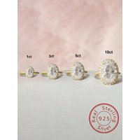 925 Sterling Silver Advanced Classic Oval Zircon Shiny Ring For Women Match Daily Outfits Party Luxury High Quality Fine Jewelry