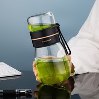 Tasse à thé avec séparation de thé pour homme, verre d'affaires portable avec compartiment filtrant, bureau