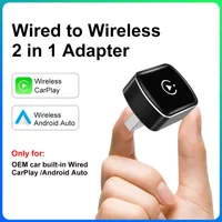 2in1 Wireless CarPlay Android Auto Adapter USB Dongle Smart Mini Box Plug and Play Universal for Toyota Nissan Honda Ford Car