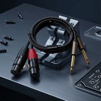 Premium Audio Cable Dual 6.35mm to Dual XLR Male/Female for AMP Mixer Console 2*XLR to 2*1/4" Jack OFC Shielding TS Cable