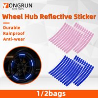 AliExpress pinmoap YONGRUN 1/2 Bags Car Wheel Reflective Stickers Decorative Stickers Bicycle Ca And Motorcycle Tires Night Reflective Stickers