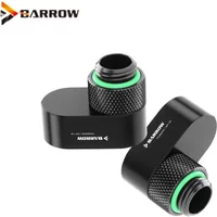 Barrow 2pcs G1/4 Fitting 360 Degree Rotation Offset 15MM Adapter POM