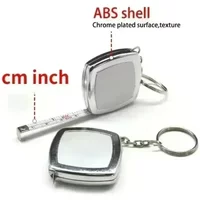 2PCS 2Meters Small Tape Measures Metric and Imperial System Key Ring Mini Steel Tape Measure Pocket Portable Compact Around