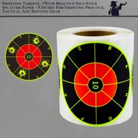 200Pcs 3inch Round Letter Markers Shooting Practice Splatter Stickers Shooting Target Training Supplies Stickers Fluorescent Color Labels (Can Be Used for Real Gun Practice and Airgun Practice)