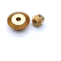 1: 2 Right Angle 0.5M 20/40 Teeth Reduction Drive 2/3/4/5/6mm Model Static Modification DIY Brass Bevel Gear