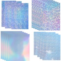 Papier d'impression Laser holographique A4, 10 feuilles, autocollants d'impression en vinyle imperméable, papier auto-adhésif pour impression Laser à jet d'encre, DIY bricolage