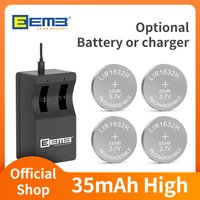 EEMB LIR1632H high capacity button Battery rechargeable lithium battery with charger(optional) lir1632 3.7V 35mAh