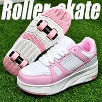 Kids Roller Skate Shoes Student Inline Skating Shoes grils 4-Wheel Deformation Boy's Skating Shoes