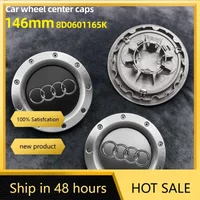 4pcs 146 mm Grey Alloy Wheel Center Caps Rim Caps Hub Caps 8D0601165K For Audi TT A2 A3 A4 A8 S6 Q5 Q7 RS6 Car logo Accessories
