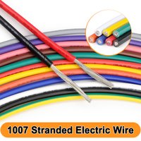 12 Farben 1007 Mehradriges Elektrokabel 5/10M 30/28/26/24/22/20/18/16AWG PVC-isoliertes Verzinntes Kupferkabel für DIY LED-Leitungen
