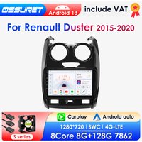2Din Android Car Radio For Renault Duster 2015-2020 Car Multimedia Player GPS Wireless Carplay Android Auto 4G DSP SWC 360Camera