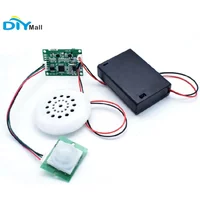 MP3 Music Voice Playback Kit Sound Recording Module with PIR Infrared Sensor Support USB Download TF Card DIY Shop Welcomer