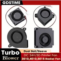 GDSTIME 4010 Fan 24V Blower 3010 Dual Ball Radial Fan 20MM Micro Fan 5015 Centrifugal Turbine Blower for 3D Printer Part Cooling