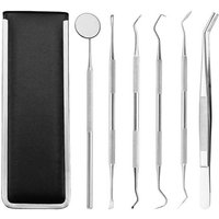 Dental Hygiene Tools Oral Cleaning Kit for Home Use to Remove Plaque Calculus Stainless Steel Anti Fog Mouth Mirror Tweezers