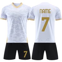 Customized Black Gold Atmosphere Men Survetement Football Kits Soccer Jerseys Set Boys Girls Football Training Uniforms Futsal
