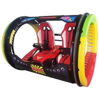 New Outdoors Entertainment Rides Electric Rolling Swing Cars Amusement Park 2 Seats 360 Degree Rolling Car for Adults Kids