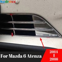 For Mazda 6 Mazda6 Atenza 2014 2015 2016 Chrome Front Center Grille Grills Cover Trim Racing Around Mesh Grill Car Accessories