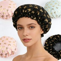 Waterproof Reusable Donut Bath Shower Cap Elastic Hair Cover for Women Shower Spa Salon Swimming