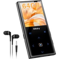 Oilsky 64GB MP3 Player Portable Digital Lossless Music Player with Bluetooth 5.0 FM Radio Built-in Speaker Touch Button Voice
