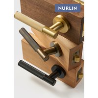Nurlin US Standard Brass Lock Cross Knurled Door Lock Handle Passage Privacy Interior Mortise Lock Dummy Lever