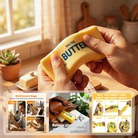 New Butter Chocolate Block Squishy Toy Soft Silicone Slow Rising Squeeze Fidget Toy Anti Stress Anxiety Relief Sensory Toy Gifts