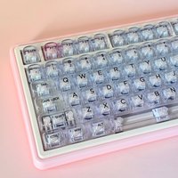 MOA Gradient Translucent Keycaps PBT 125 Keys for Mechanical Keyboard 60% 75% 87% Keycaps Set with Hangul English Layout Custom
