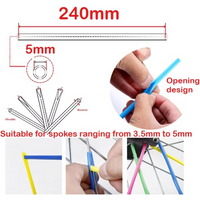 AliExpress NONE 72Pcs Bicycle Off-road Motorcycle Steel Wheel Hub Universal Color Spoke Sleeve Mountain Bike Casing Spoke Retrofit Decoration