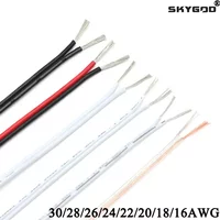 Przewód elektryczny UL2468, miedź cynowana, izolacja PVC, 2 piny, 16/18/20/22/24/26/28/30 AWG, przedłużacz do taśm LED, długość 2~50m