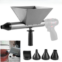 Cement Mortar Sprayer with 4 Nozzles, Stainless Steel Grout Spray Gun for Concrete Plaster Gypsum Small Area Spraying