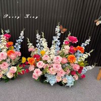 Artificial Flowers Row Window Display Props Silk Flower Ball Table Centerpieces for Wedding Decoration Home Decor Accessories