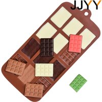 JJYY Silicone Mold 12 Even Chocolate Mold Fondant DIY Candy Bar Mould Cake Decoration Tools Kitchen Baking Accessories