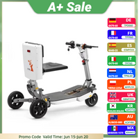 Folding Adult Senior Electric Scooter For Long Distance With Seat Battery Removable 350W 3-Wheeled Electric Tricycle For Elderly