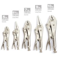 Locking Pliers Set CRV Lock Pliers Curved Jaw Pliers Straight Long Nose C Clamp Locking Clamp Multi-function Welding Tools