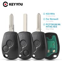 KEYYOU PCF7961M 4A Chip 433MHz Remote Car Key Fob For Renault Trafic Sandero Logan Symbol Dacia Duster Logan Sandero 2012-2016