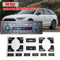 For Audi A4 B6, B7/ A6/ A2 and A3 8L/P Radio Stereo Worn Peeling Button Repair Decal Stickers Car Interior Button Repair Sticker
