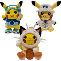 NEW 20cm 1-7pcs/set Cosplay Pikachu Pokemon Plush Doll Meowth Gengar Psyduck Kawaii Soft Cute Cartoon Piplup Toy for Kids Gift