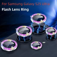 2-5Pcs Glitter Camera Lens Ring For Samsung Galaxy S24 S25 Ultra S25 Plus Flash Of Light Lens Protector For Galaxy S23 Lens Cap