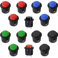 5/20/100Pcs R13-507 16mm Round Switch Momentary Push Button Switch 2Pins ON-OFF Self-reset Panel Mounting