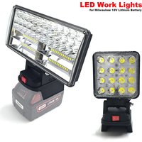 3/8 inch Cordless LED Work Light For Milwaukee 18V Li-ion Battery Lantern Outdoor Flashlight Camping Lamp Emergency Light