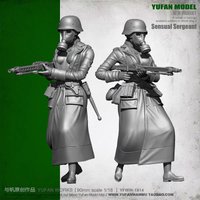 1/18 scale resin model of a 90mm German soldier. Unassembled and unpainted DIY kit. 1040R